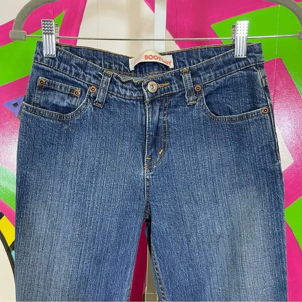 Faded Glory, Stretch Boot Cut Jeans. Size 14 Reg. Adjustable Waist.